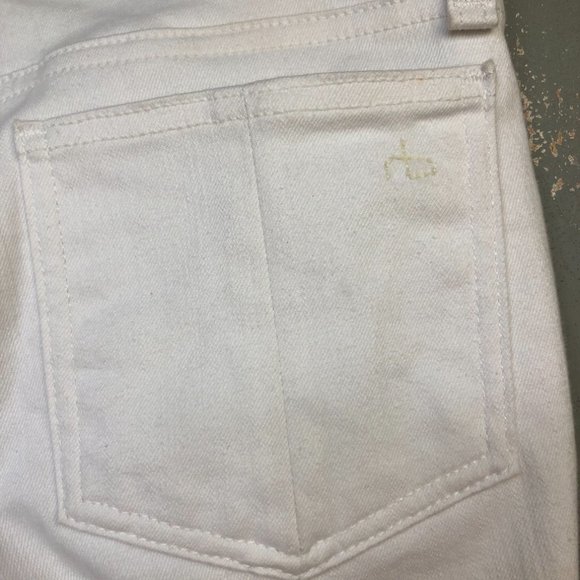 Rag & Bone Studded Skinny Jeans White Sz 25 - Picture 14 of 15